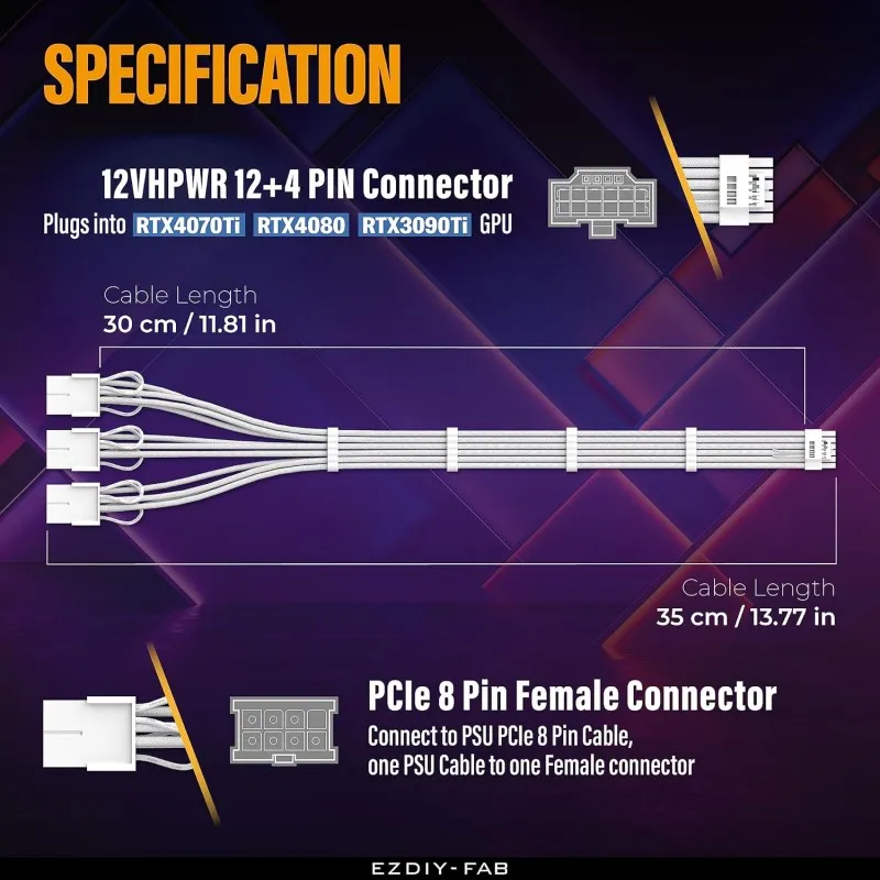 ezdiy-fab-extension-alimentacion-gpu-16-pines-124-12vhpwr-pcie-50-macho-a-3x-pcie-8-pin-rtx4070ti-40803090ti-ezdpr186-2 (1).webp