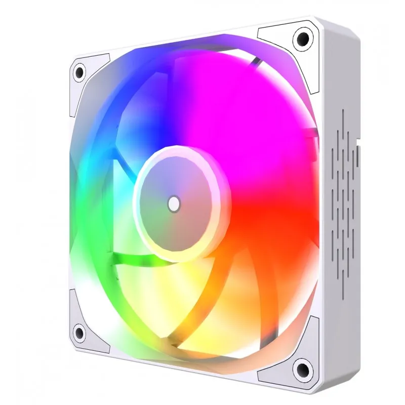 [02982] Airflow M19 Silent M 120 WHITE / Auto RGB 120mm Fan Molex 22dB 22CFM