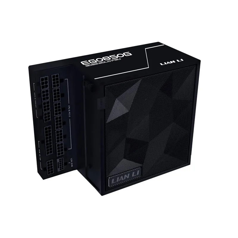 Lian Li Edge 850W BLACK 80+ GOLD Full modular ATX 3.1 Soporte PCIE 5.1 Conector 12V-2x6 Diseño L ,Sin USB HUB EG0850G.B000.US
