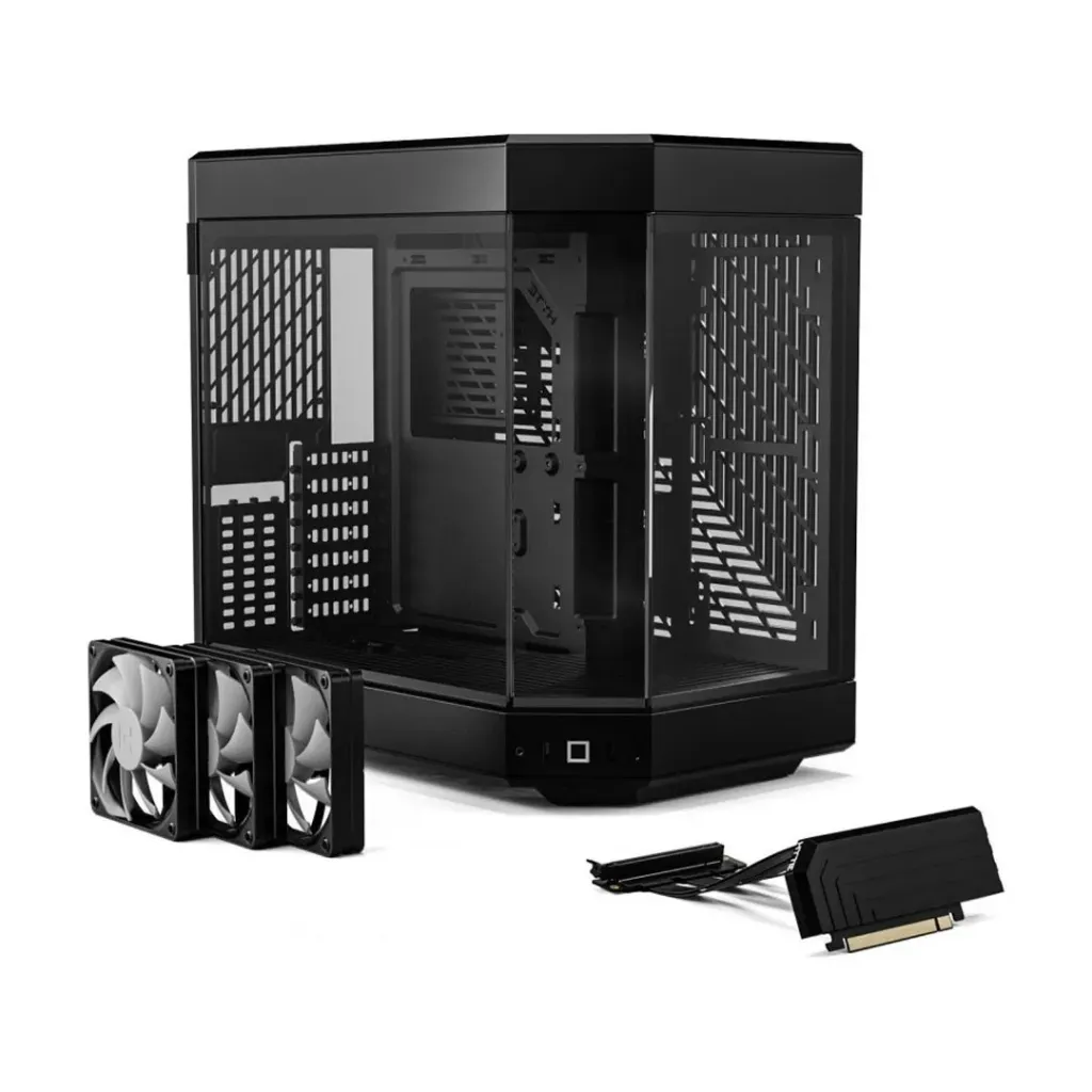 HYTE Y60 BLACK (Refurbished) ATX CASE 3X 120mm Fan Riser Cable PCIe 4.0 Included CS-HYTE-Y60-R1-B