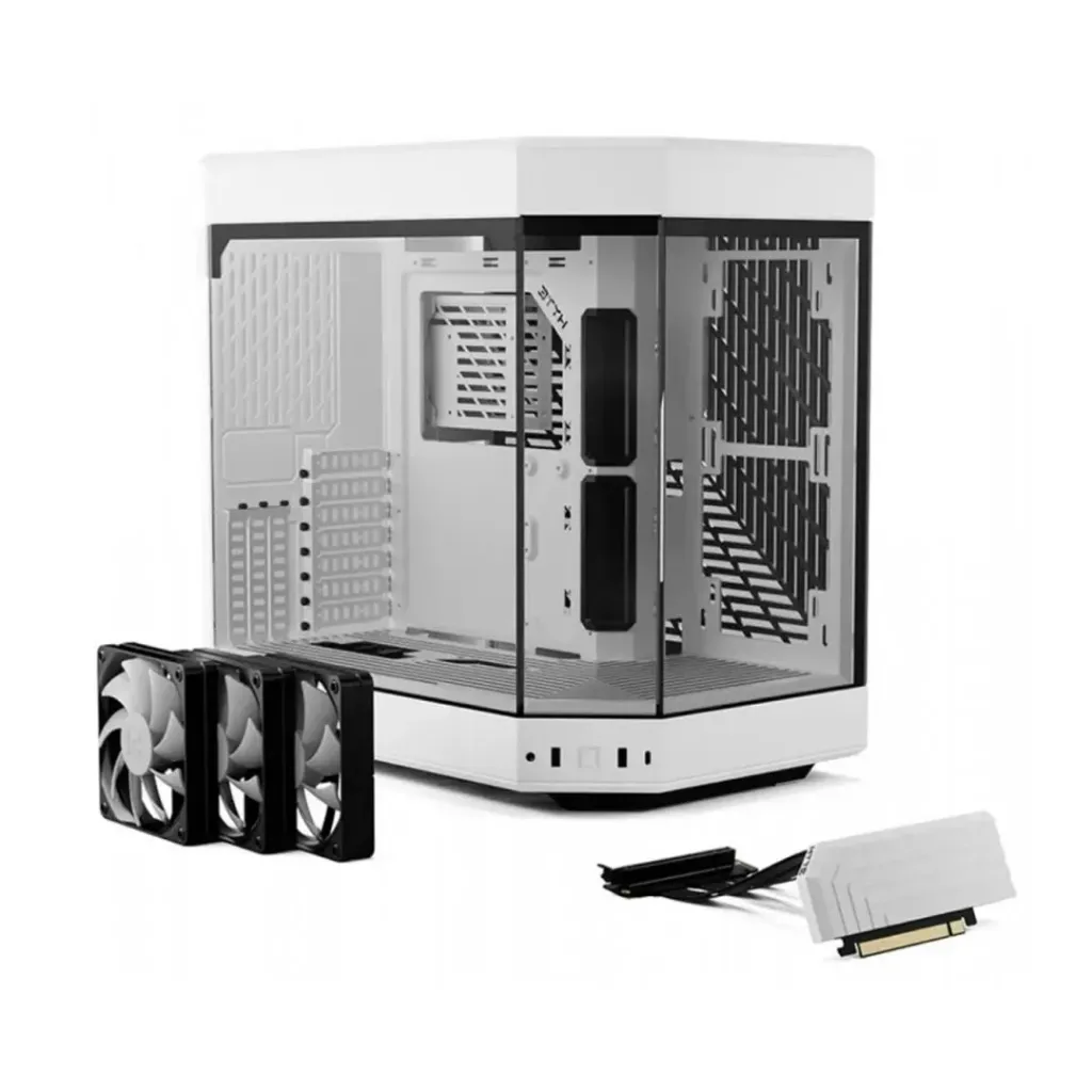 HYTE Y60 WHITE / WHITE (Refurbished) ATX CASE 3X 120mm Fan Riser Cable PCIe 4.0 Included Aesthetic CS-HYTE-Y60-R1-WW