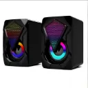 Parlantes X2 Stereo 6W RMS  LED altavoz de PC Plug 3.5" Alimentado por USB