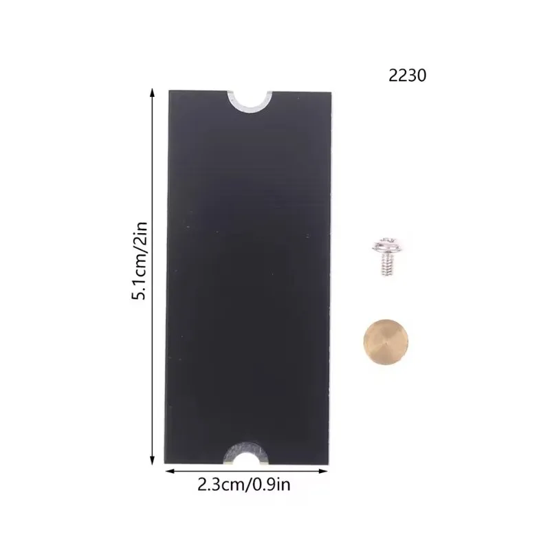 [03744] Adaptador negro de tamaño M2 SSD 2230 @ 2280 tarjeta de silicio incluye tornillo