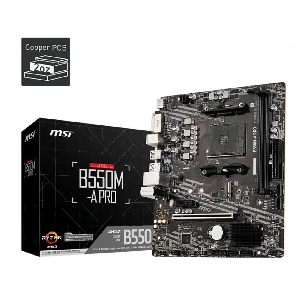 [01337] MSI PRO B550M-A PRO AM4 AMD B550 SATA 6Gb/s Micro ATX AMD Motherboard