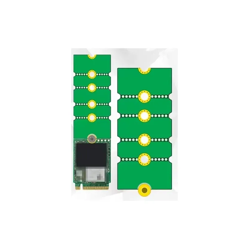 [03745] Adaptador verde de tamaño M2 SSD 2230 @ 2280 tarjeta de silicio incluye tornillo