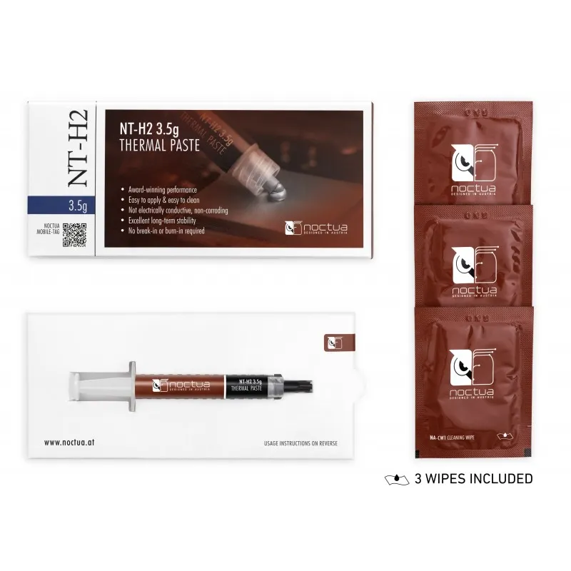 [01451] Pasta Térmica Noctua Nt-h2 3.5 Gramos + 3 Toallas limpieza NA-CW1