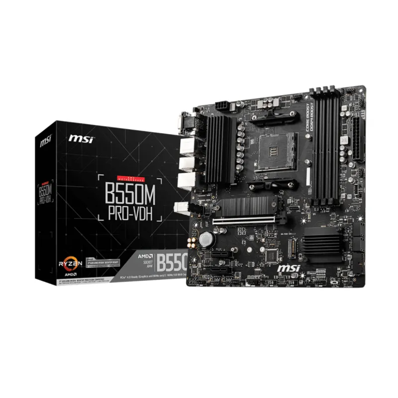 MSI B550M PRO-VDH Socket AM4, 4xDDR4 mATX, Ryzen 5000 Bios