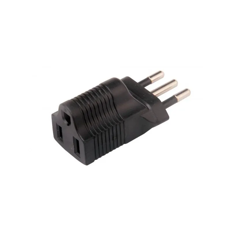 [00960] Adaptador Americano 3 Patas Con Tierra 10A