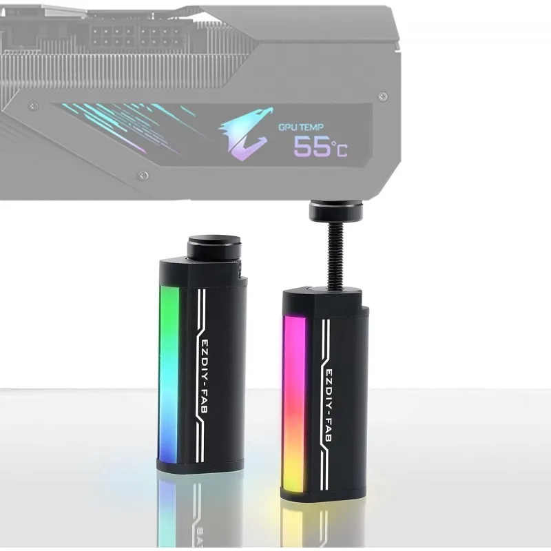 [03415] EZDIY-FAB Soporte de soporte de GPU Soporte de tarjeta gráfica ARGB de 5V 3PIN NEGRO EZDPI171