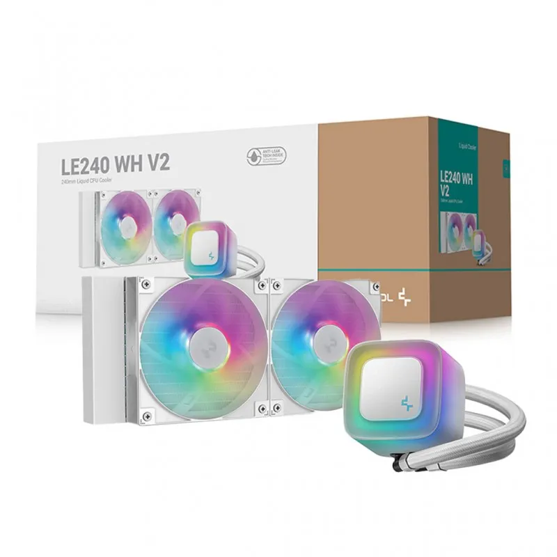 DeepCool LE240 V2 WHITE ARGB Refrigeracion liquida Intel & AMD 240mm LGA 1851 AM5