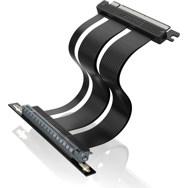 [03489] EZDIY-FAB Riser BLACK 30cm PCI Express Gen 4 16x Extreme Flexible, PCI Express 4.0 EZDPC172