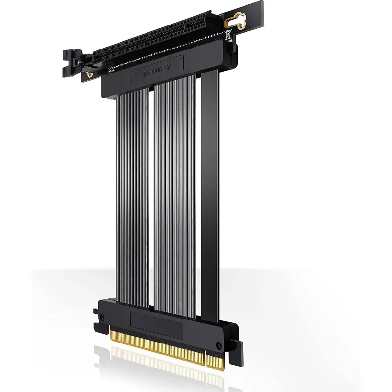 [03487] EZDIY-FAB Riser BLACK 20cm PCI Express Gen 4 16x Extreme Flexible, PCI Express 4.0 EZDPC172