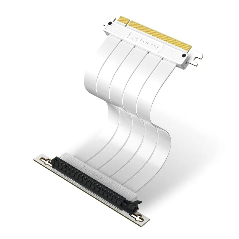[03427] EZDIY-FAB Riser White 20cm PCI Express Gen 4 16x Extreme Flexible, PCI Express 4.0,  EZDPC184