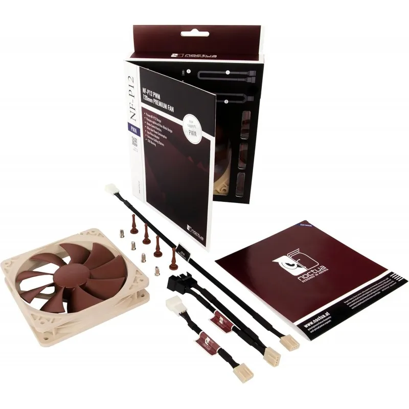 [03055] Noctua NF-P12 PWM Premium Quiet Fan 4-Pin (120mm, Brown)