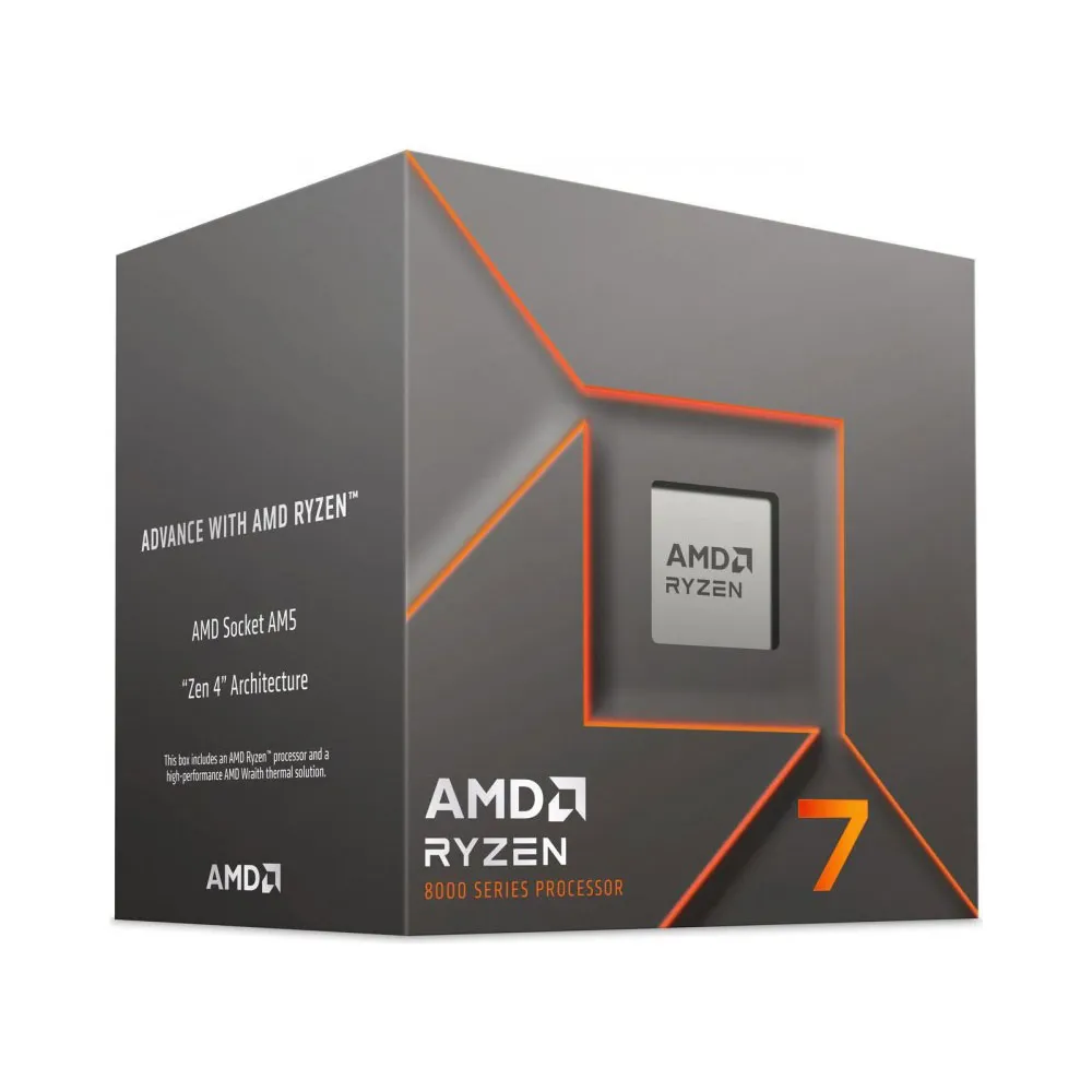[02963] AMD Ryzen 7 8700F 4.1Ghz 8 Core 16 Hilos Socket AM5 65W Sin Graficos Processor 100-100001590BOX
