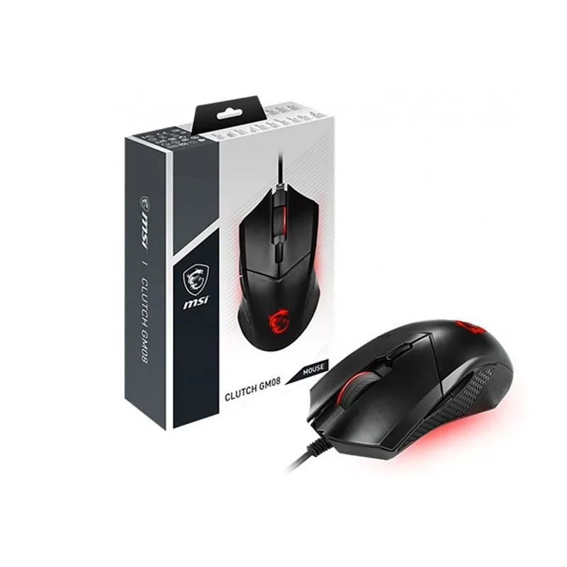 [01387] MSI Clutch GM08 Mouse Óptico 6 Botones 4200 DPI Red LED