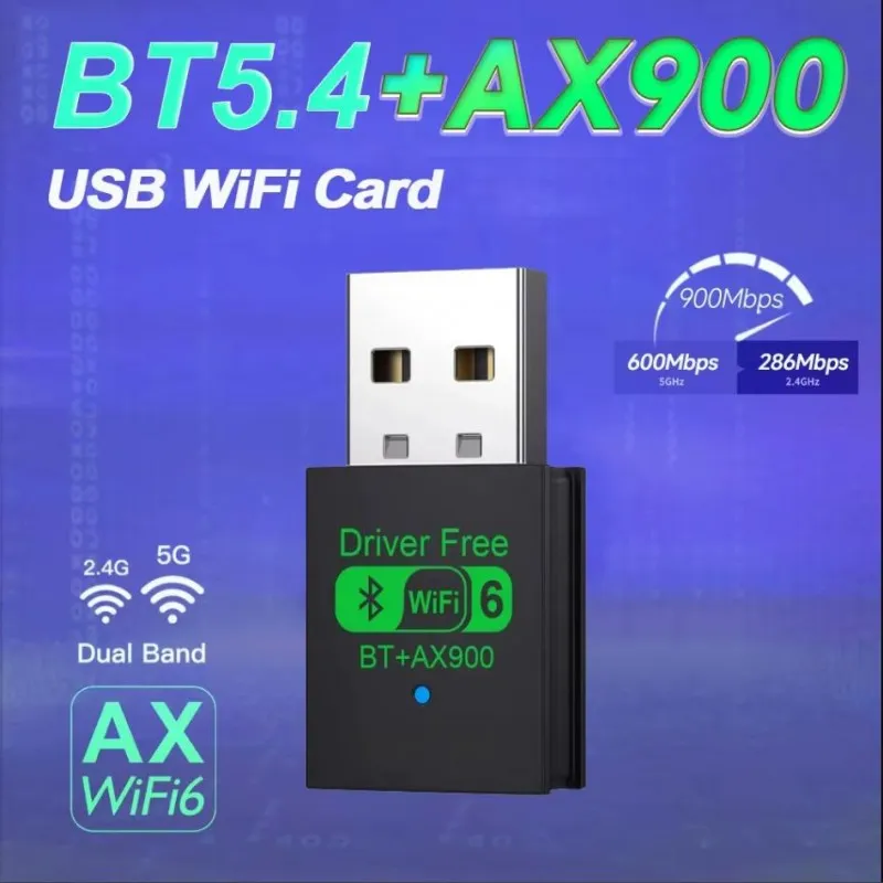 [03613] Adaptador USB WiFi 6 5Ghz  Bluetooth 5,4 WiFi tarjeta de red inalámbrica 2,4G y 5GHz Plug and Play Win10/11