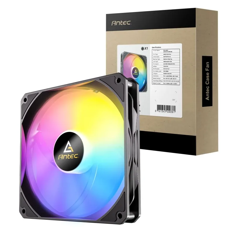 Antec P14 ARGB 140mm - PWM, 73.6 CFM, 29.9 dB, Iluminación ARGB 0-761345-40038-1