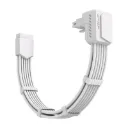 EZDIY-FAB Shield PCIE 5.1 Extensión GPU Estándar White adaptador 90° 12V-2x6, PCIe 5.1 de 16 pines (12+4) 12VHPWR EZDPR230-5