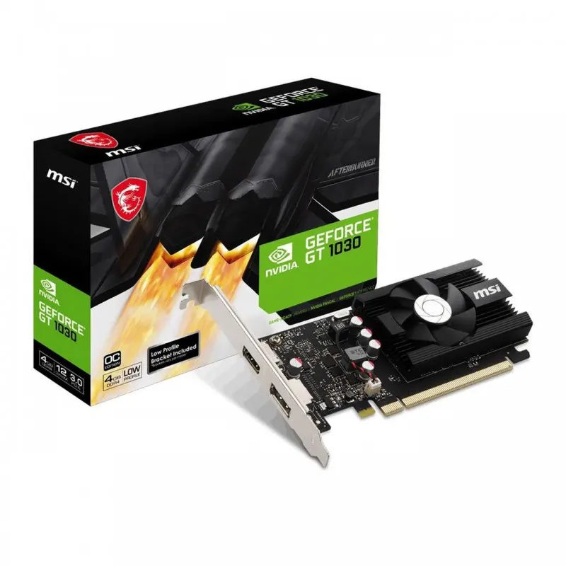 [03680] MSI GT 1030 4GB LP GDDR4 PCI Express 3.0 x16 (uses x4) ATX  Low Profile OC 912-V812-001