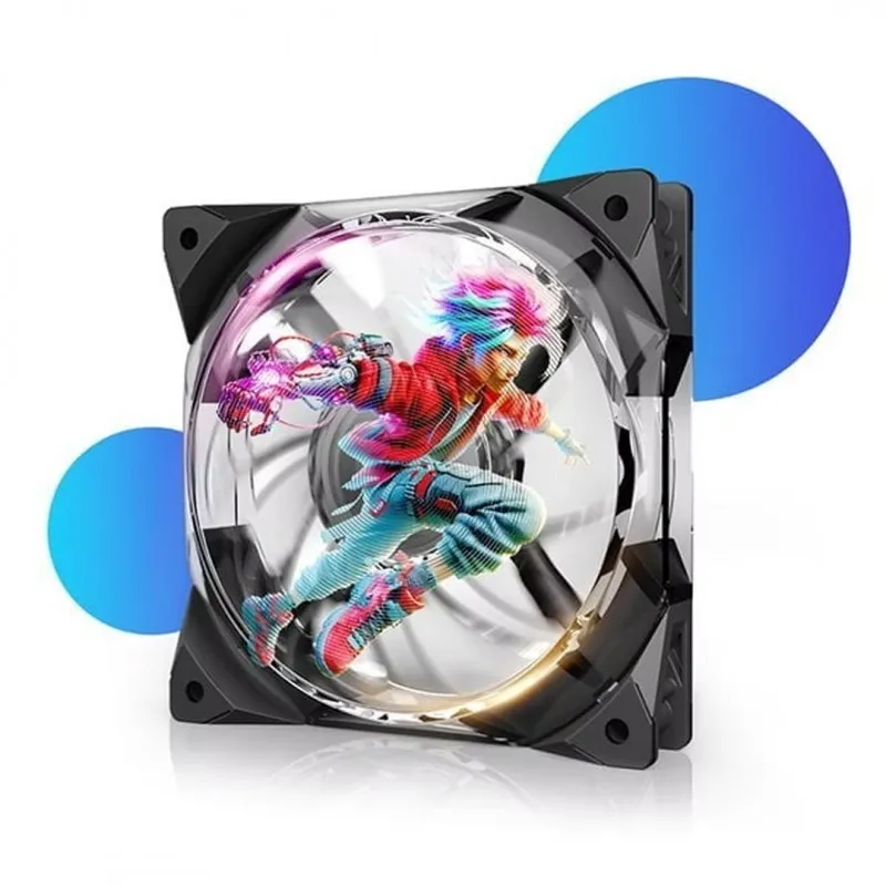 [03170] Dynatron HOLO120 Holo Fan 4.724 in PWM RGB 3D Ventilador holográfico