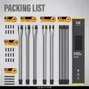 EZDIY-FAB KIT V2 Black/Grey Extensión KIT 6 cable PSU 300mm 16AWG  300mm 24P/EPS 8P-4+4P*2/ PCIE8P-6+2P*3 EZDPI228-4