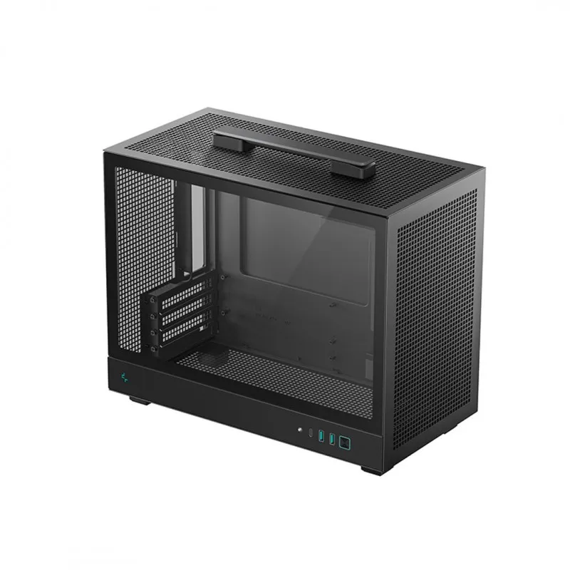 DeepCool CH160 PLUS Black Small Form Factor micro ATX, Mini-ITX, Vidrio templado