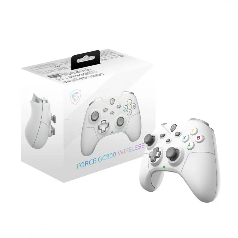 [03231] MSI FORCE GC300 WIRELESS WHITE PC Gamepad Control 2.4 GHz Bluetooth USB Type-C to A Wired/Wireless 600mAh 20h Dual Vibra
