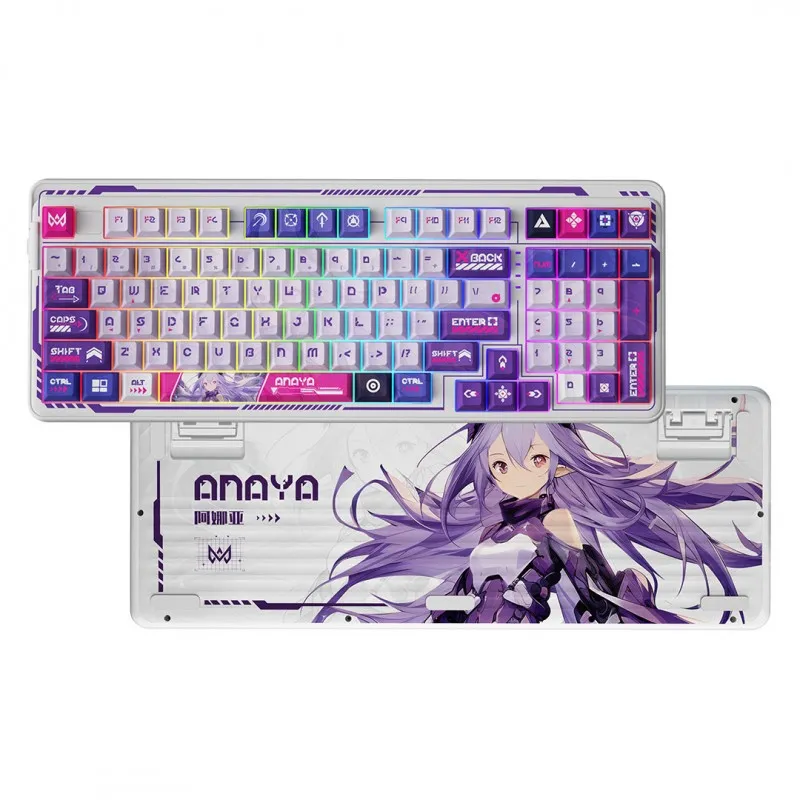 [03357] Dareu A98 ANAYA Teclado Mecánico Custom 98% Switch White Tactil  cable, Wireless, BT perfil bajo RGB