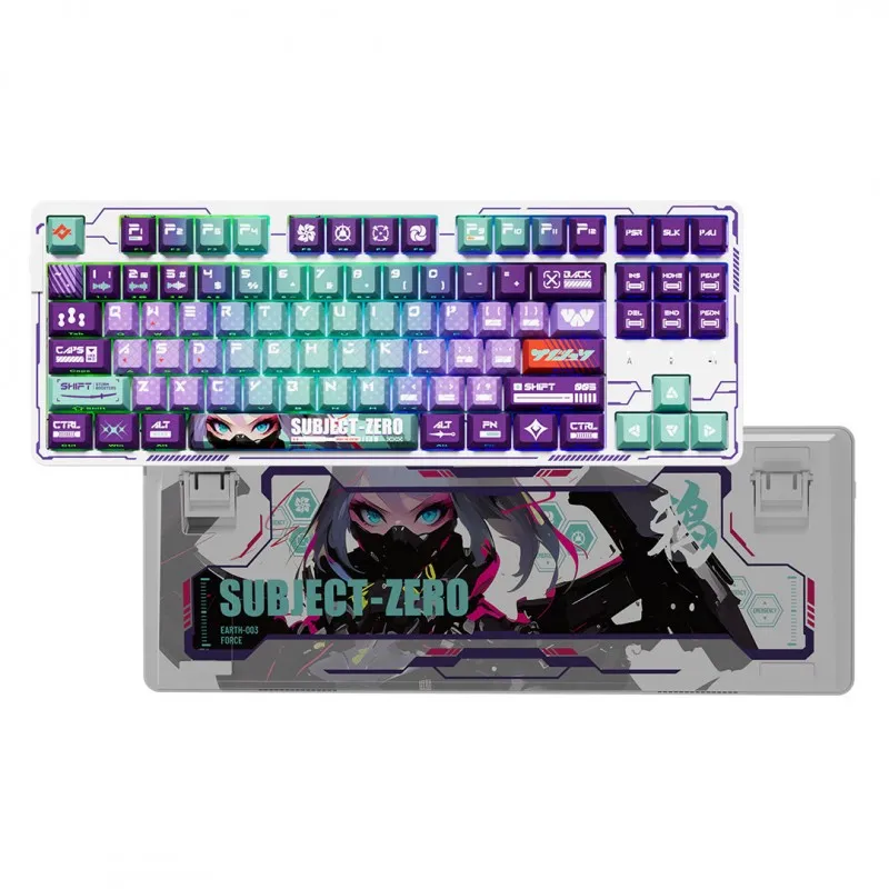 [03362] Teclado Mecánico Custom Dareu EK87 Pro SUBJECT-ZERO 1 Switch Dream pre-lubricado USB-C, WIreless,  BT, RGB personalizable