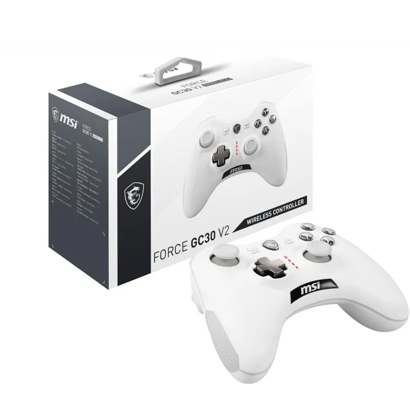 [03230] MSI Force GC30V2 White Wireless PC & Android Gaming Control Dual Vibracion changable D-Pads S10-43G0170-EC4