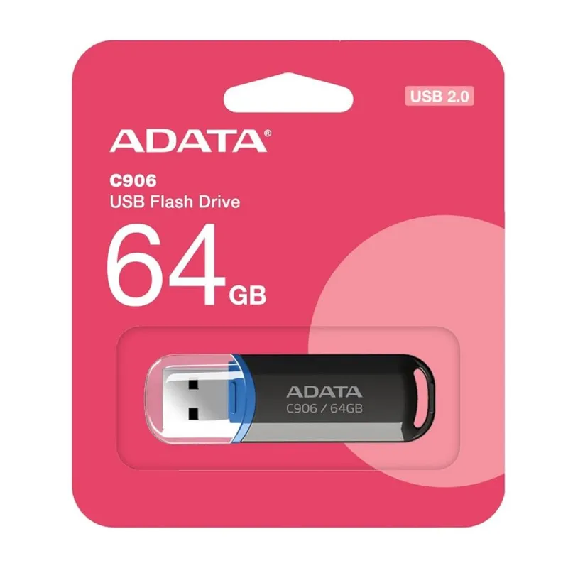 [03550] Pendrive 64 GB -ADATA C906 - USB 2.0 Negro AC906-64G-RBK