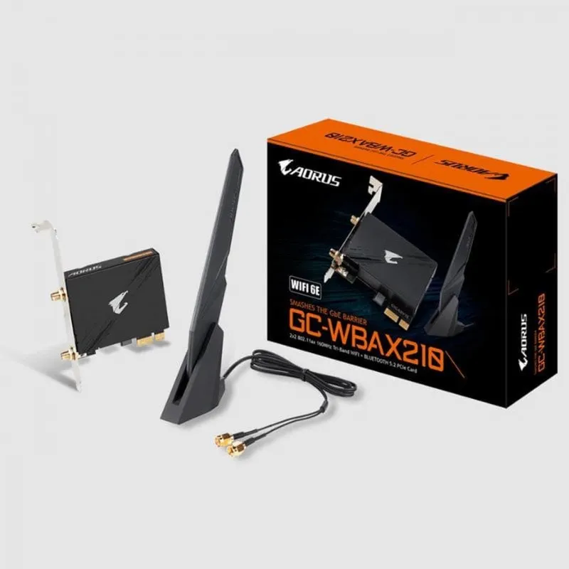 [02999] GIGABYTE Wifi interna AORUS GC-WBAX210 2400Mbps Gaming wireless module (WIFI 6E) Network - Wireless Adapters