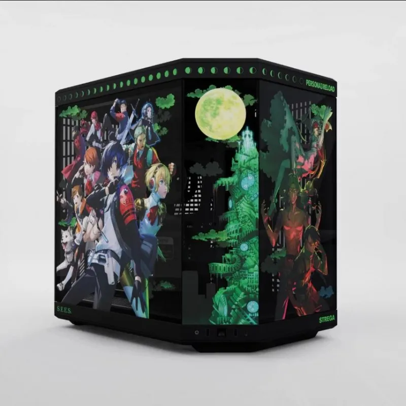 HYTE Y70 Persona 3 Reload Official Mid-Tower ATX Gaming PC Desktop Case - Panoramic Tempered Glass PCIE 4.0 Riser Cable Included