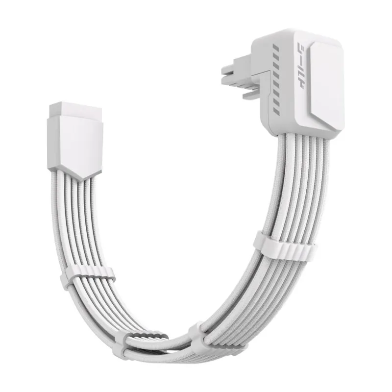 [03434] EZDIY-FAB Shield PCIE 5.1 Extensión GPU Reverso White adaptador 90° 12V-2x6, PCIe 5.1 de 16 pines (12+4) 12VHPWR EZDPR230-11