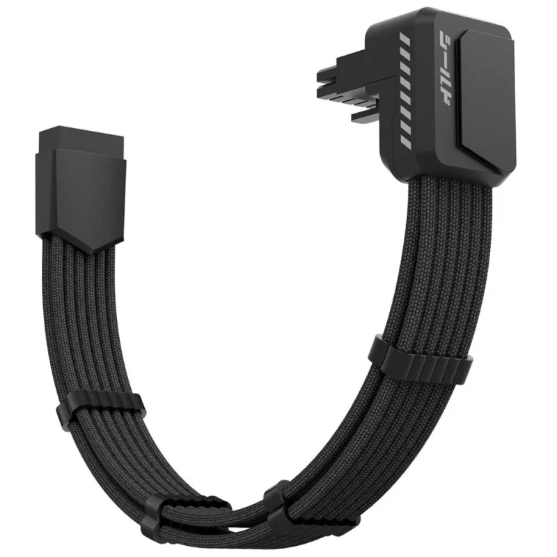 [03436] EZDIY-FAB Shield PCIE 5.1 Extensión GPU Reverso Black adaptador 90° 12V-2x6, PCIe 5.1 de 16 pines (12+4) 12VHPWR EZDPR230-6