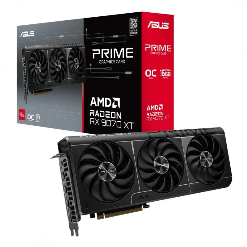 [03716] ASUS RX 9070 XT 16GB OC Prime Edition Radeon GDDR6 256-bit PCI-e 5.0 PRIME-RX9070XT-O16G