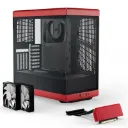 HYTE Y40 Black/RED 2x 120mm Vertical GPU Case ATX con PCI Express 4.0 x 16 Riser Cable Incluido CS-HYTE-Y40-BR