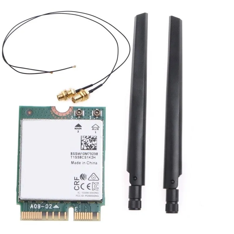 [02766] Tarjeta Intel Wifi / BT AC3165 Incluye Cable 2 antena 3165NGW 433Mbps banda Dual, 2,4G y 5Ghz, Bluetooth 4,2