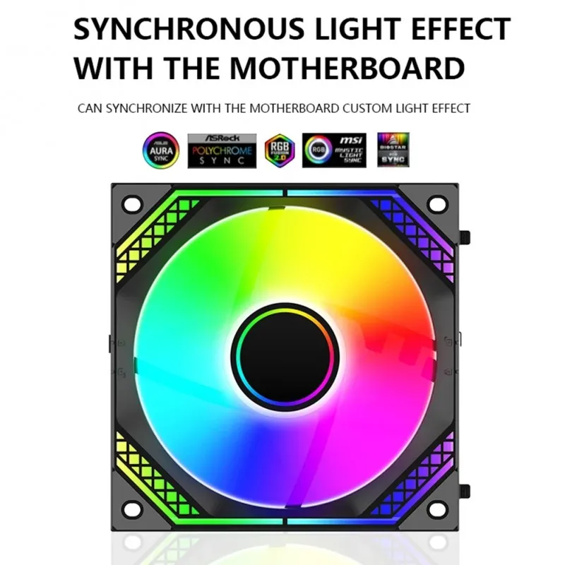 [02770] AIRFLOW M28 MAGNETICO BLACK FAN 120MM ARGB REGULAR UN CABLE 3PIN AIR FLOW RGB DE 3PIN CONTROL PLACA MADRE