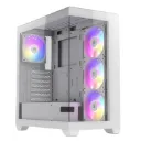 Antec CX300 WHITE ARGB x4 FAN ARGB Mid Tower, ATX, Paneles de Vidrio Templado 0-761345-10151-6