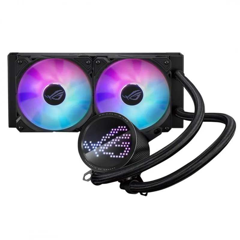 [02826] ASUS ROG Ryuo III 240 BLACK RGB AIO LGA 1700, 1200, 115x / AMD AM5,AM4, Pantalla LED Anime Matrix ROG-Ryuo-III-240