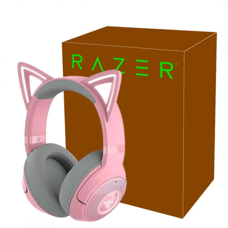 [03221] Razer Kraken BT Kitty Gaming Headset BT 5.0 Wireless Headphone 40mm Microphone Pink Caja Café