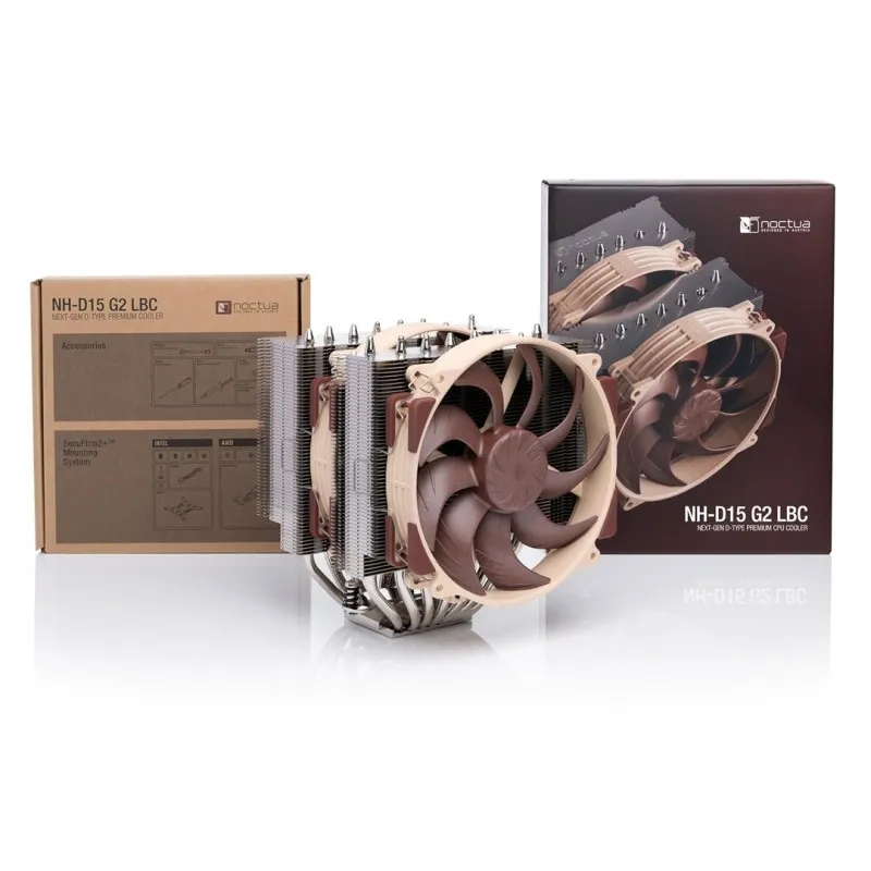 [03051] Noctua NH-D15 G2 LBC (Marrón) Optimizado para AMD AM5, Compatible Intel 1851 AMD AM5 Doble torre 168mm
