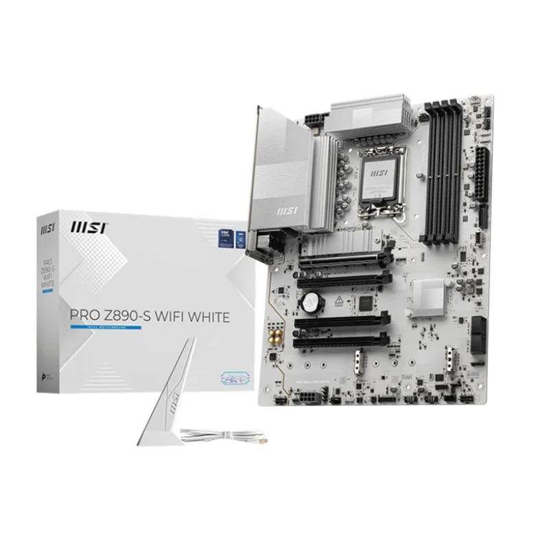 [03114] MSI PRO Z890-S WIFI WHITE LGA 1851 Wi-Fi 7 2.5G LAN, Thunderbolt 4, PCIe 5.0 M.2 911-7E54-003