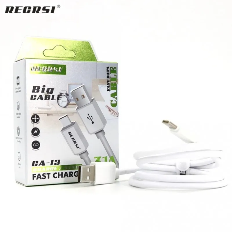 [03547] SOLMA Cable USB C White 1MT SL-C240 Fast Charge 3.1A