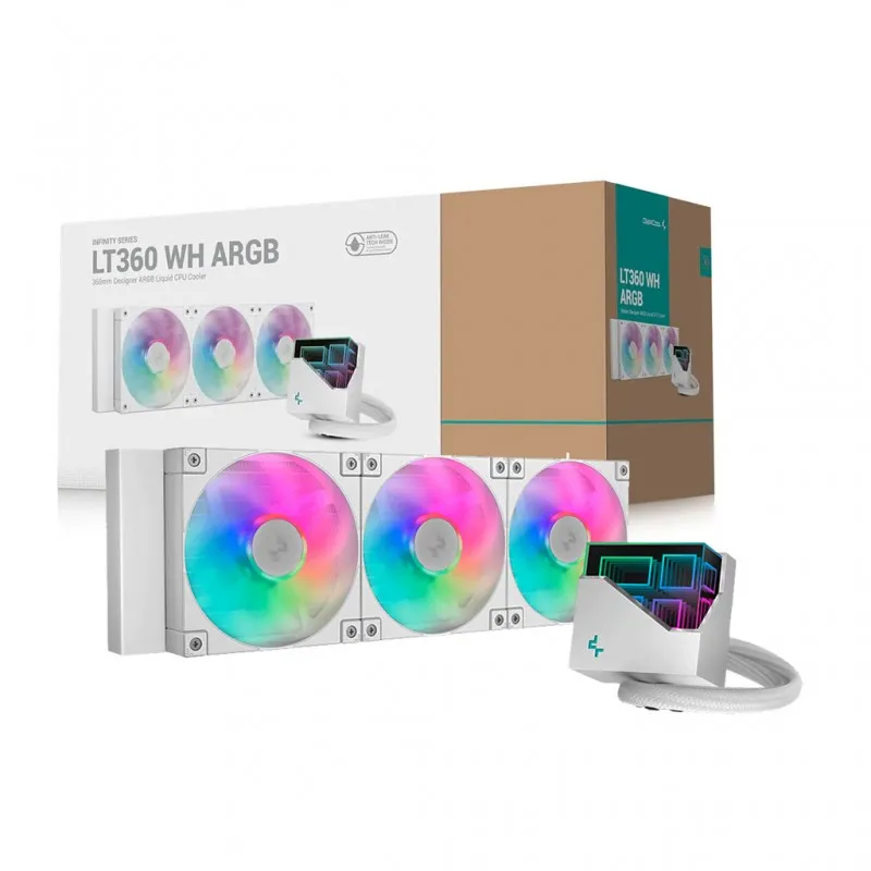 [03705] DeepCool LT360 White Refrigeración Líquida ARGB 360mm Blanco RPM±10% 72.04 CFM