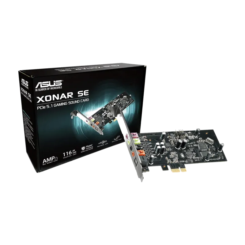 [00557] ASUS Xonar SE 5.1 192 kHz / 24-bit Hi-Res 116dB SNR PCIe Tarjeta de Sonido Gaming Win10