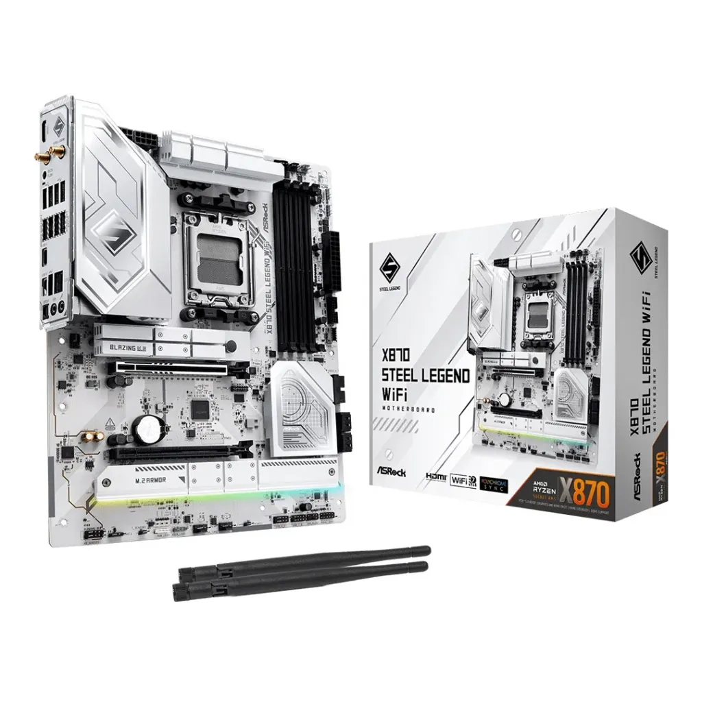 [02944] ASRock X870 STEEL LEGEND WIFI AM5 AMD X870 SATA 6Gb/s ATX Motherboard
