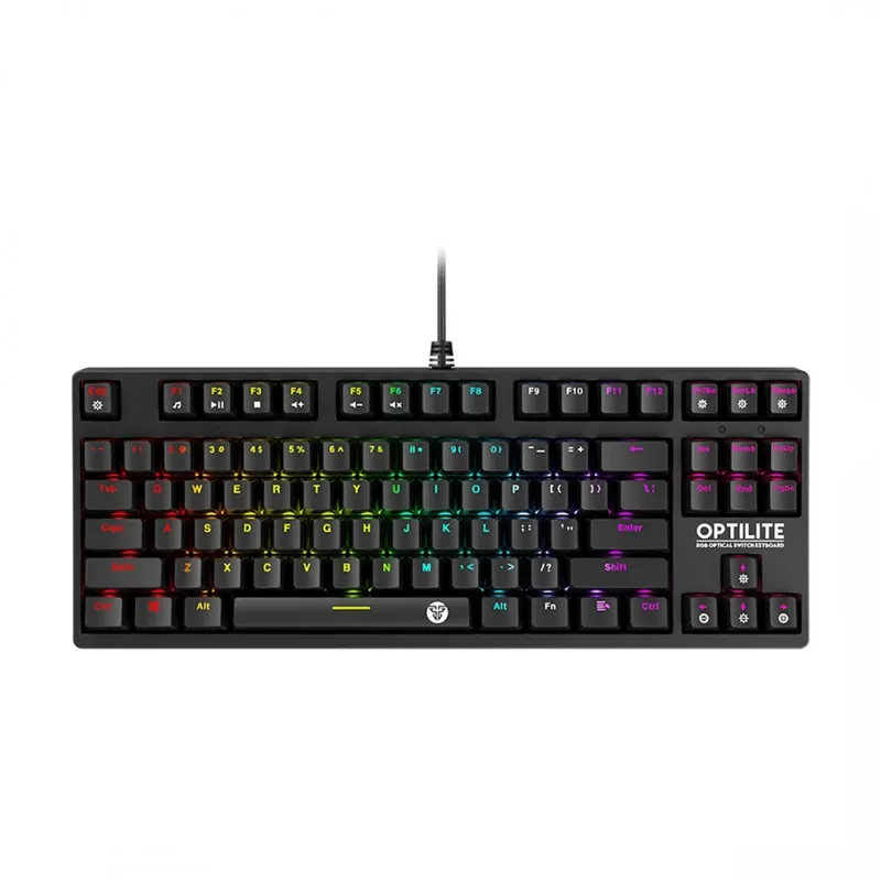 Teclado Mecánico Fantech Optilite RGB USA MK872 Switch Black 80%